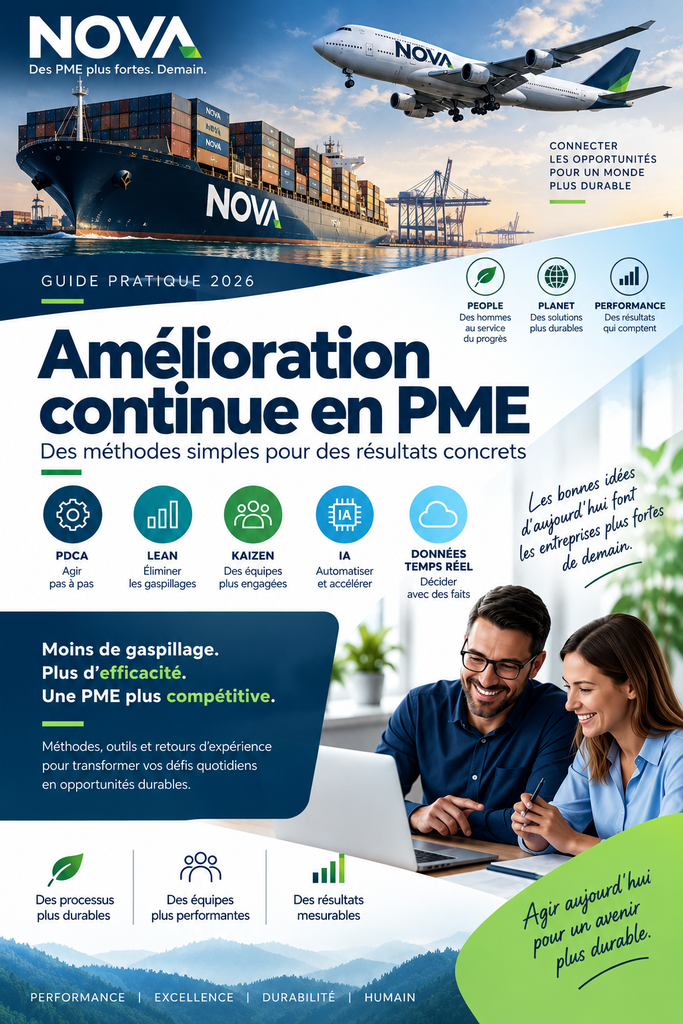 Guide NOVA Logistics sur l’amélioration continue en PME et la performance durable